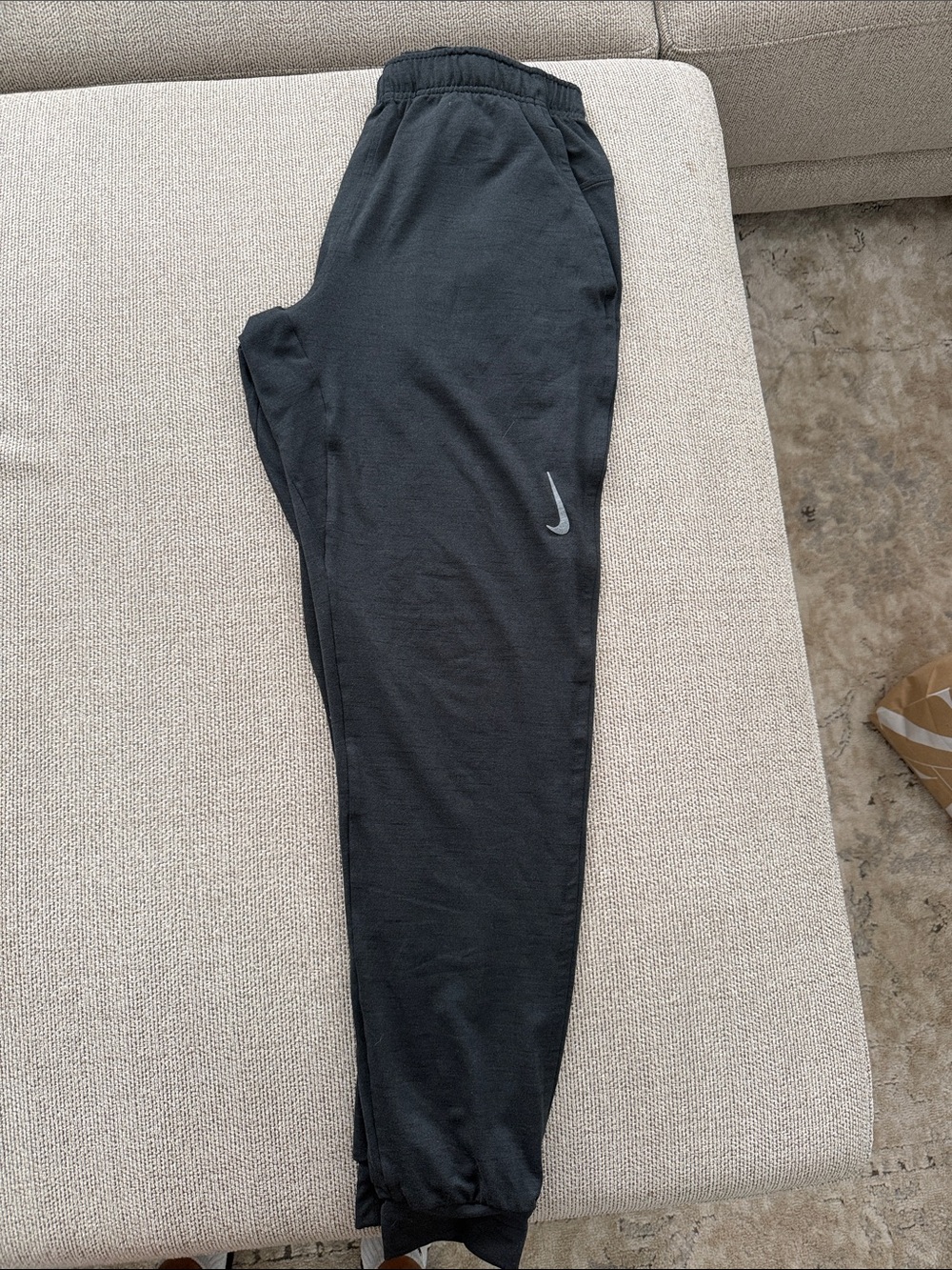 Nike Black Athletic Jogger Pants with Reflective Swoosh